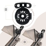 Sipo, universele beker- en telefoonhouder 2in1 voor kinderwagen, zwart, 1 st