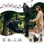 Sipo, universele beker- en telefoonhouder 2in1 voor kinderwagen, zwart, 1 st
