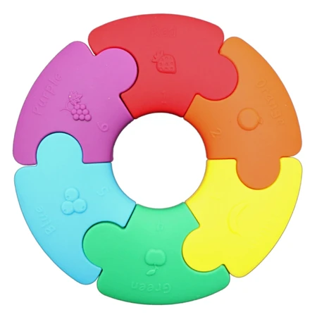 Jellystone Designs, erstes Sinnespuzzle, Kreis, Regenbogen, 6 Teile