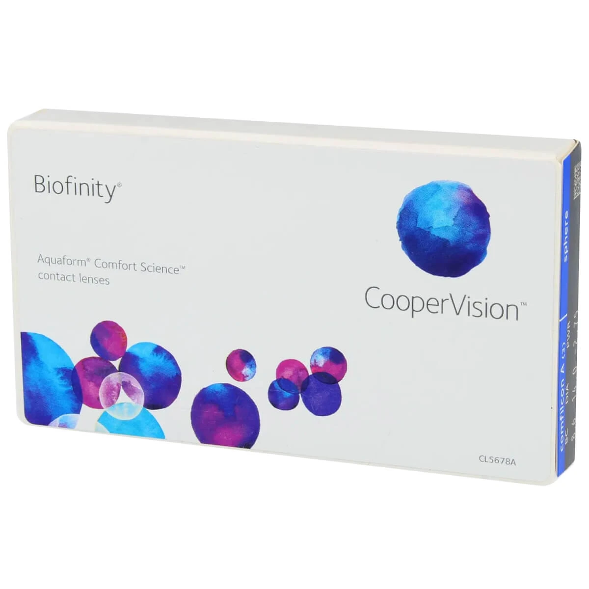 Biofinity Cooper Vision 8.6, contactlenzen, 30 dagen, 24 uur, -4.25, 6 stuks