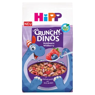 HiPP Crunchy Dinos, muesli, frutti di bosco, BIO, dopo 3 anni, 300 g
