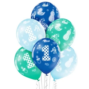 1e verjaardag ballonnen 6 stuks