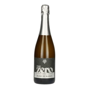 THE ZERO Wino musujące białe półwytrawne bezalkoholowe Blanc de Blancs, 750 ml