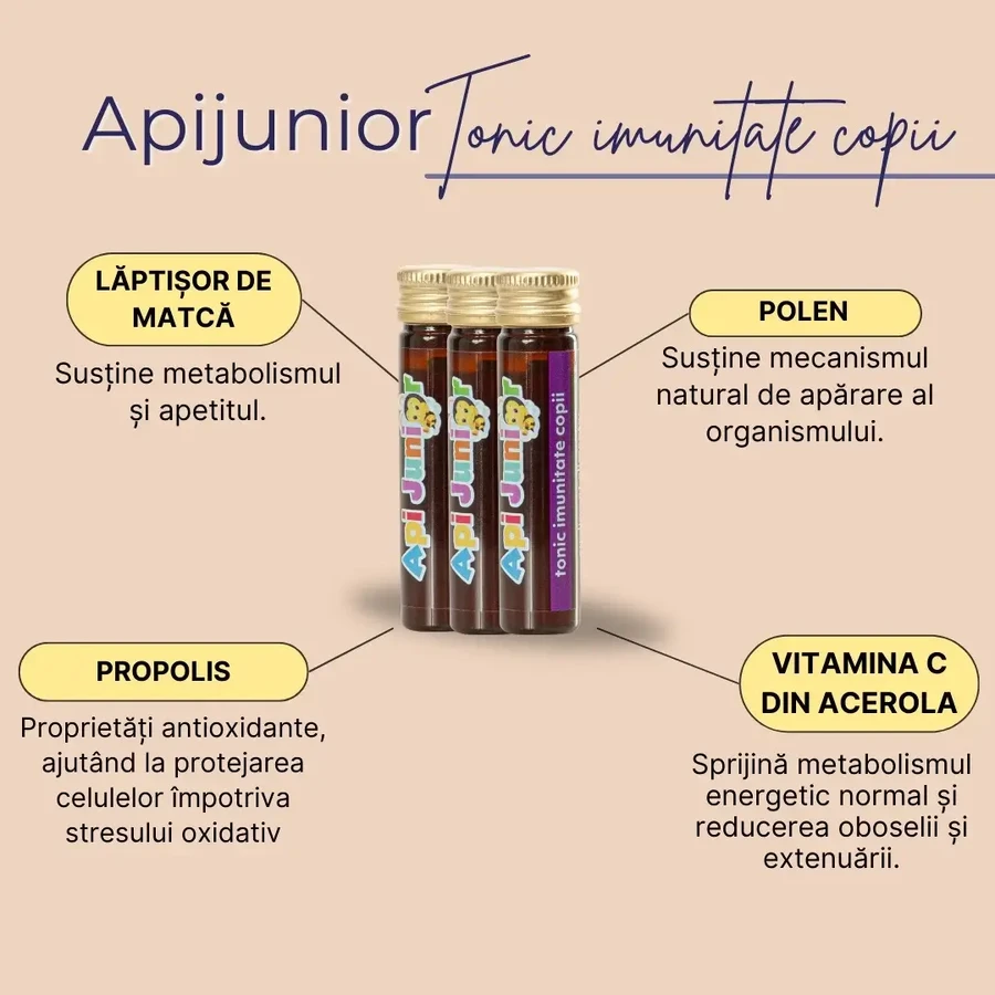 Apijunior Kinderimmuniteitstonic, 20 ampullen, Albina Carpatina