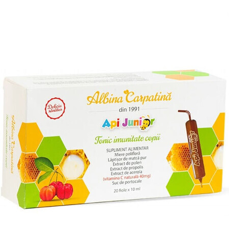 Kinder Immunitäts-Tonikum Api Junior, 20 Fläschchen x 10ml, Albina Carpatina