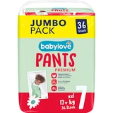 babylove Windeln Jumbo-Windeln nr7 18kg, 36 Stück
