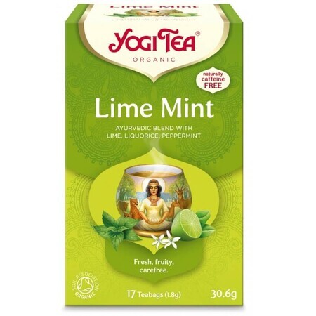 Thé à la menthe et au citron vert, 17 sachets, Yogi Tea