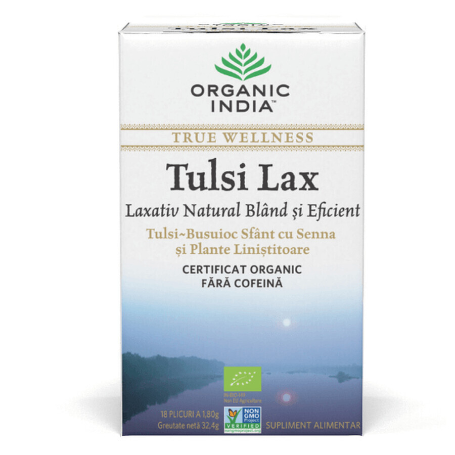 Tulsi Lax Laxerende Thee met Senna, 18 builtjes, biologisch India