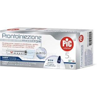 ULTRAFINE SYRINGE WITH DISINFECTANT SWAB 5ML 10 PCS