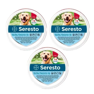 Collare per cani Seresto +8Kg Large Confezione da 3 unità