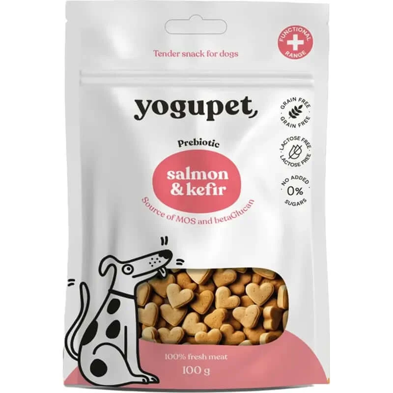 Yogupet Halfvaste snack voor honden met zalm en kefir smaak , 50 g