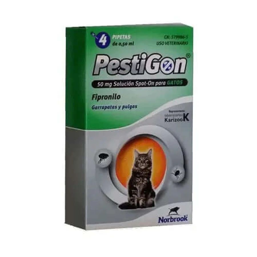 Karizoo Pestigon 50 Gatos 4 pipetas