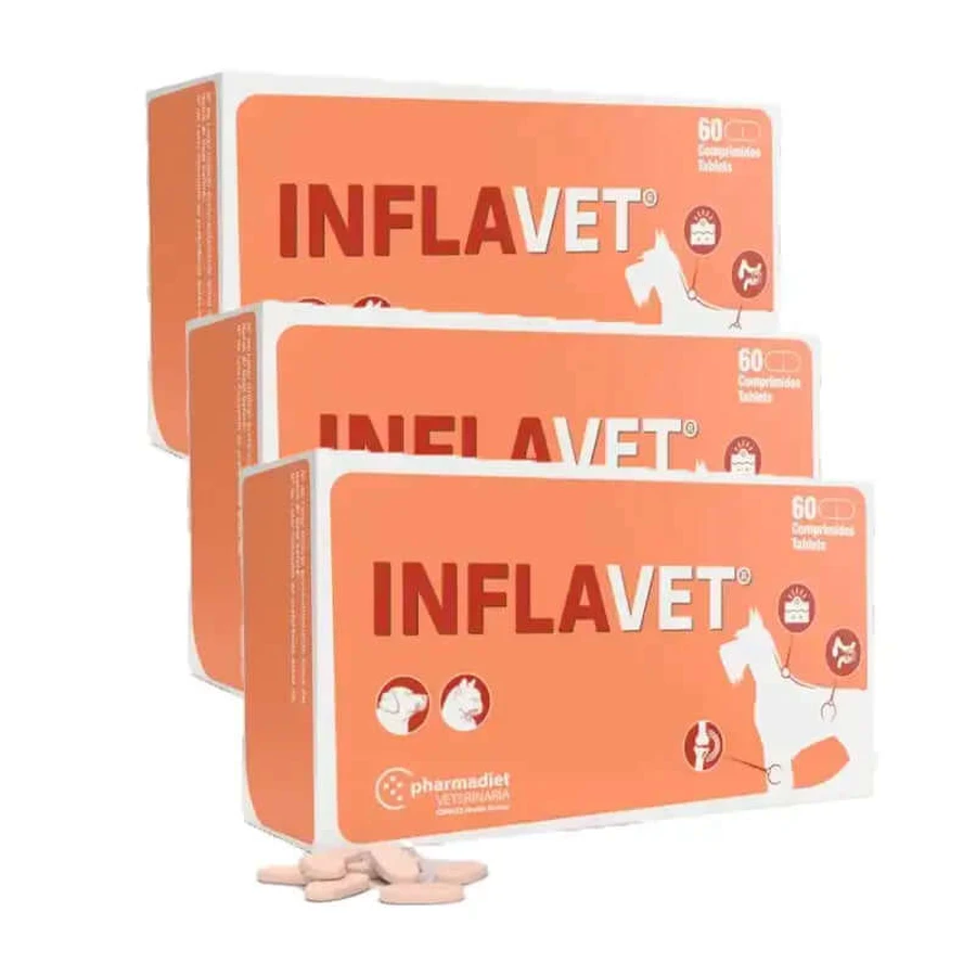 Pharmadiet Inflavet, Envase de 3 x 60 Comprimidos