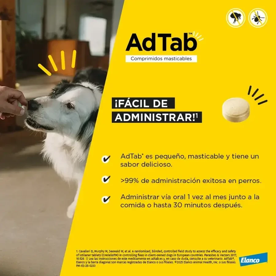 AdTab 225Mg tabletki do żucia psy 5,5-11Kg, 1Cpd: ceny i cechy