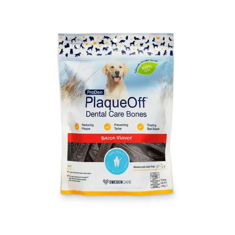 Plaqueoff Dental Care Bones Veggie Bacon 485 gr, hondensnack