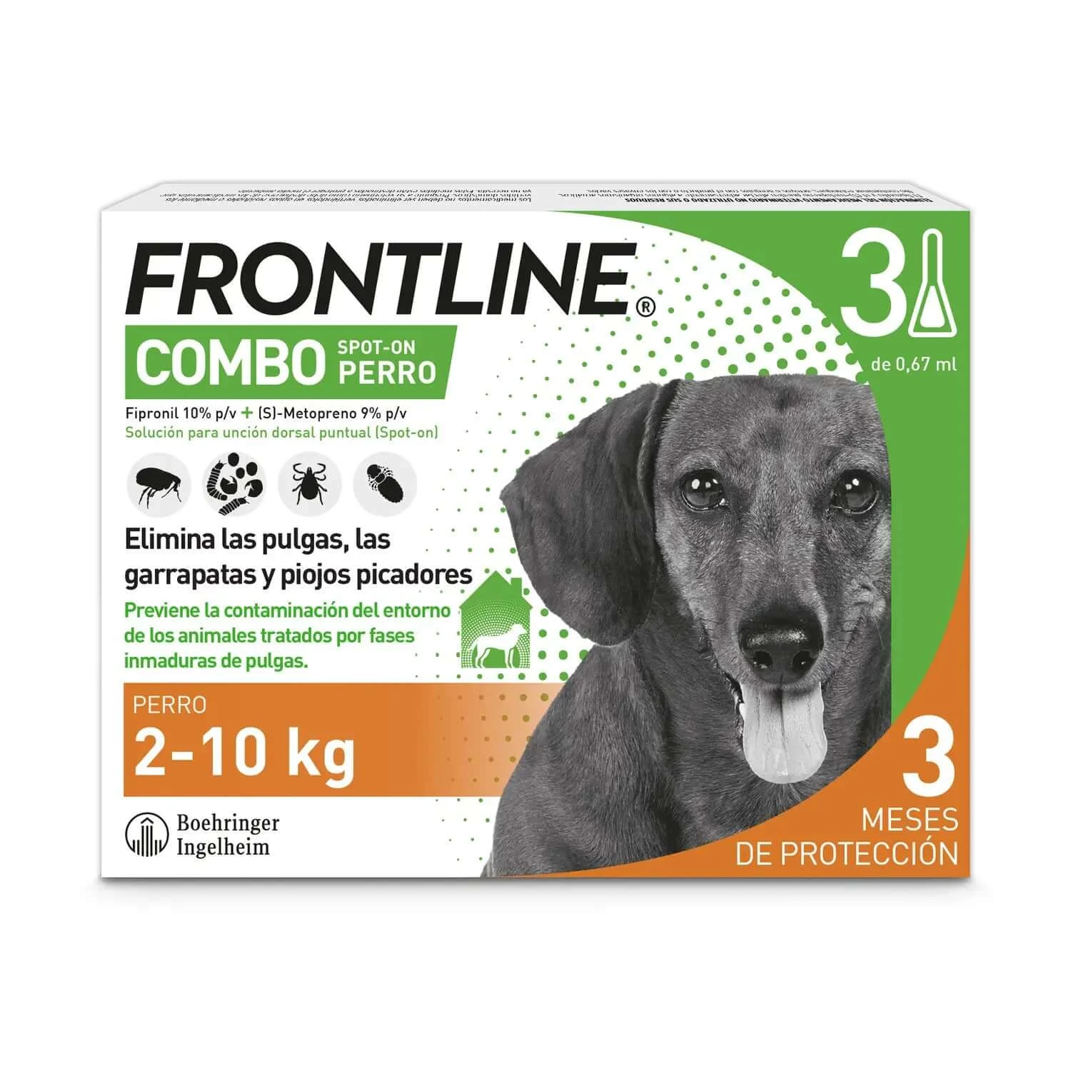 Frontline Spot Combo 2-10 Kg, 3 leidingen