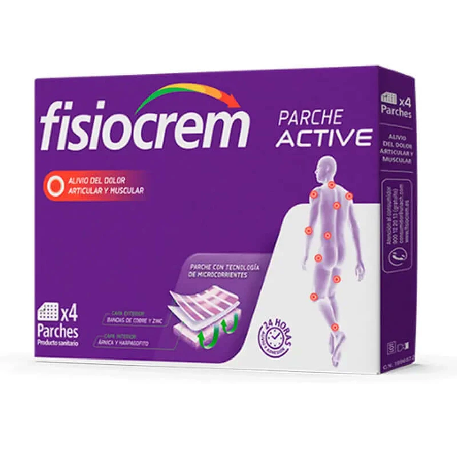 Fisiocrem Aktiv-Pflaster 4 Pflaster 7X9,5Cm
