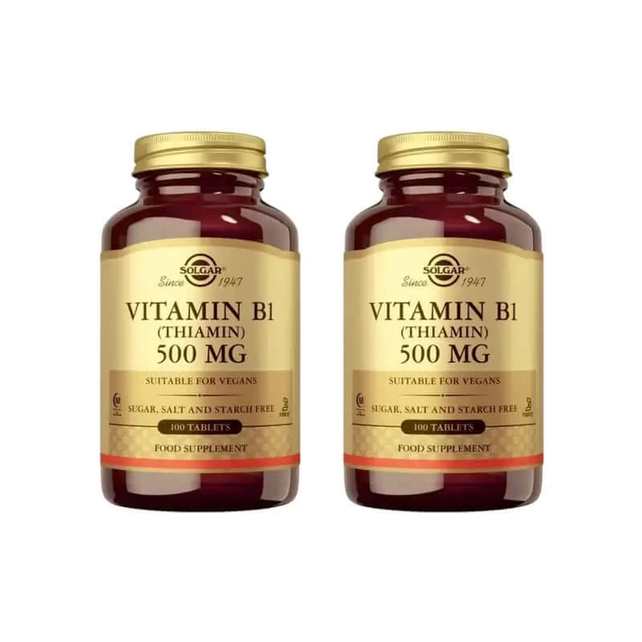 Solgar Vitamine B1 500 Mg, 2X100 tabletten
