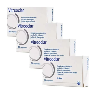 Pak 4 Vitreoclar Ooggezond Voedingssupplement 30 tabletten