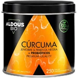 Aldous Bio Kurkuma mit Ingwer und schwarzem Pfeffer mit Probiotika, 250 Kapseln