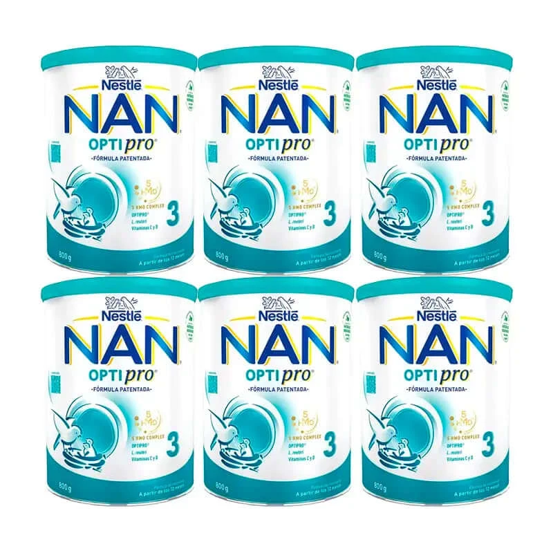 Nestlé Nan Optipro 3 Groeimelk, 6x800 g