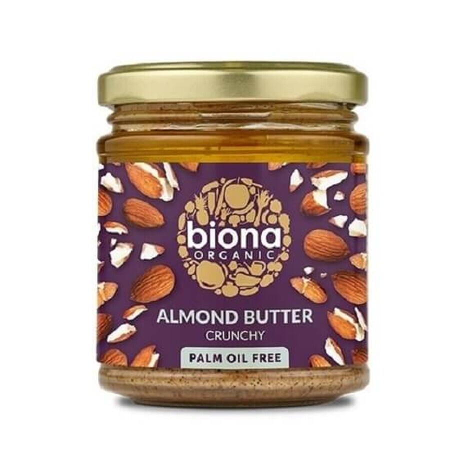 Crunchy almond butter, 170 gr, Biona