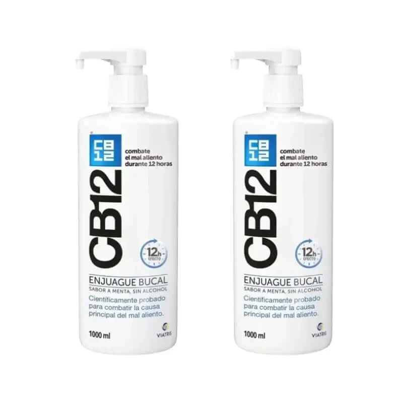 Cb12 Mondwater met muntsmaak Mondwater met muntsmaak tegen halitose, 2X1000 Ml