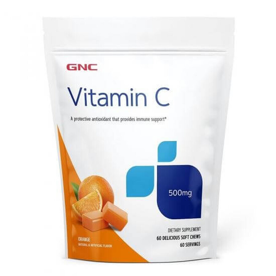 Vitamin C 500 Mg Chewable, 60 Candies, GNC