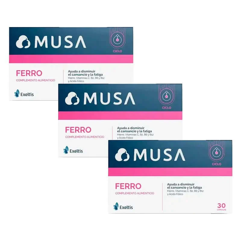 Musa Drievoudig IJzer Voedingssupplement , 3 x 30 capsules