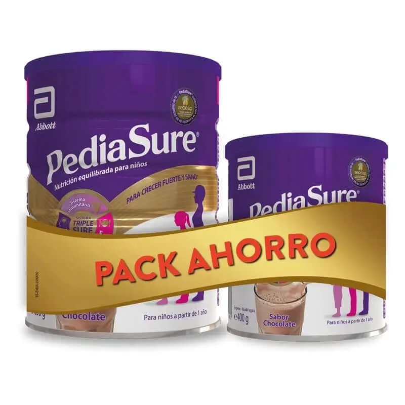 Pediasure Spaarpakket Chocolade 850G + 400Gr , 1250 gram