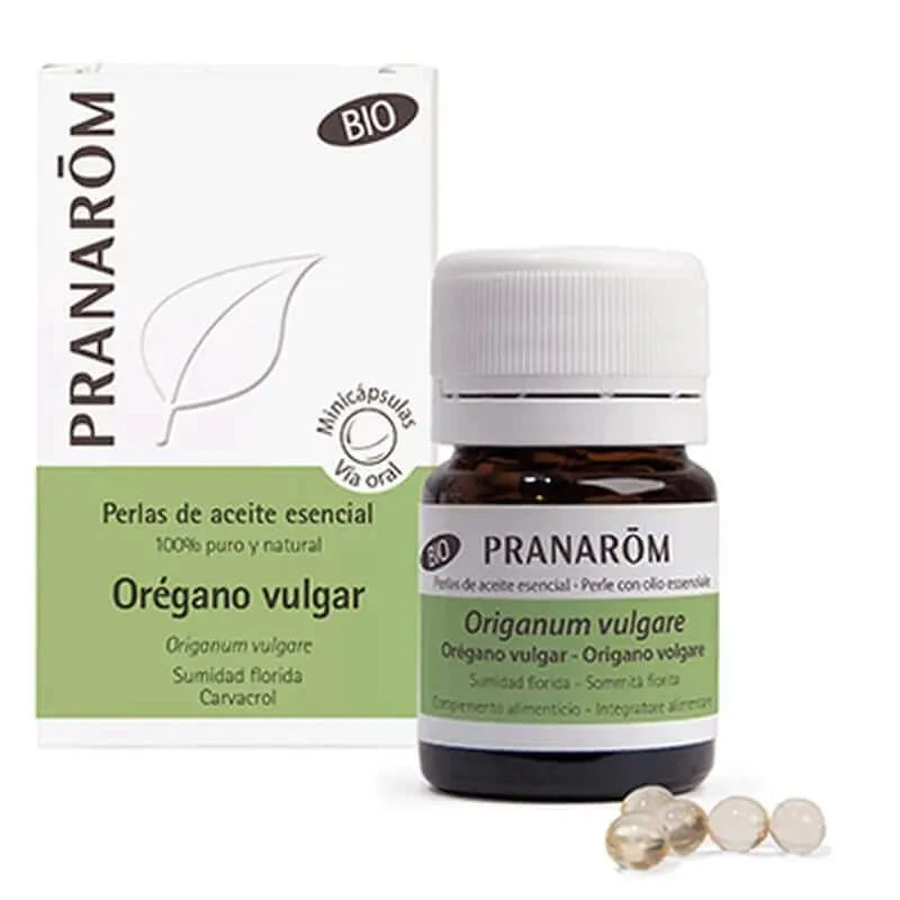 Pranarom Oregano ätherisches Öl Perlen, 60 Mini-Kapseln