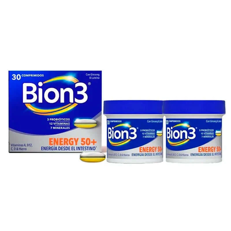 Bion3 Energie 50+ Multivitamine, verpakking 2 x 30 tabletten