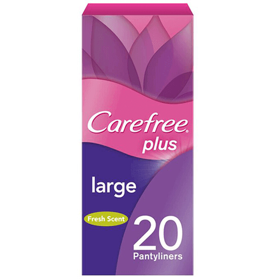 Pantyliners Large Fresh Carefree absorbent pad, 20 pieces, Johnson&amp;Johnson