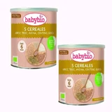 Babybio 5 Cereales Ecológicos +6m, pack 2 x 220g