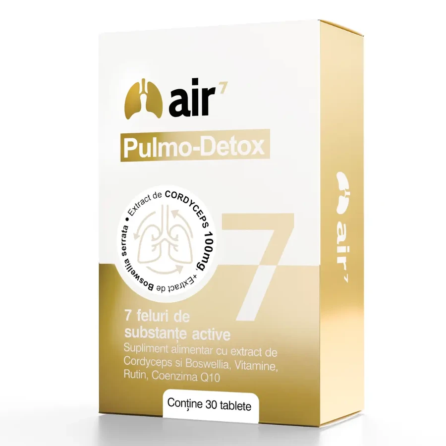Air7 Pulmo Detox per fumatori, 30 capsule, Green Splid