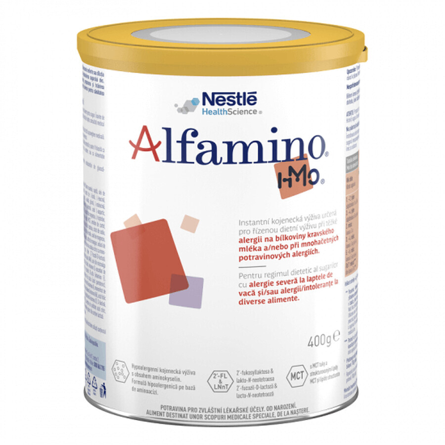 Alimento dietético para usos médicos especiales Alfamino Hmo, 400g, Nestlé