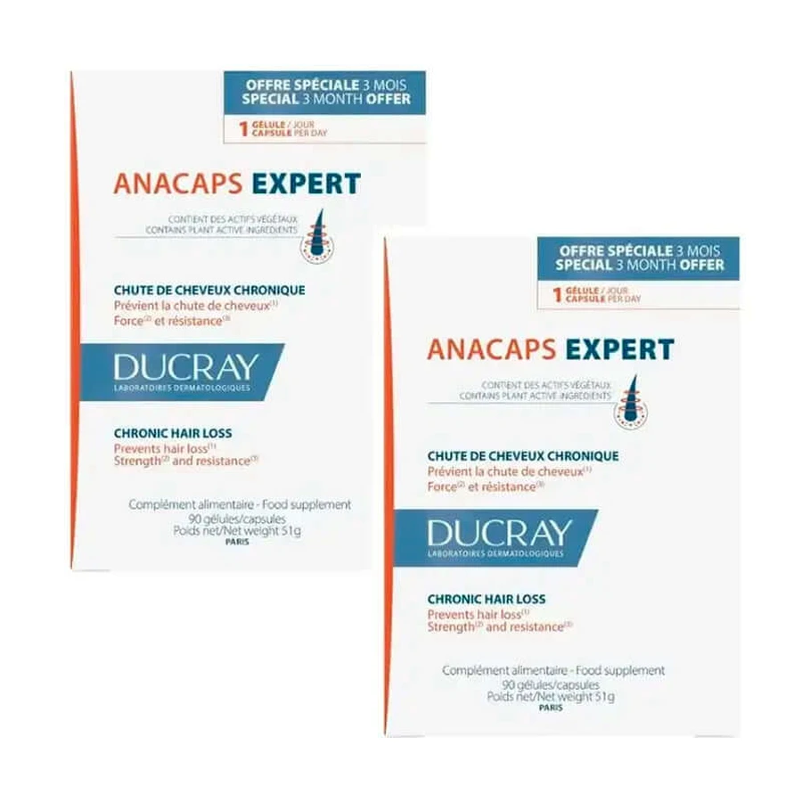 Ducray Anacaps Expert, pack 2 x 90 cápsulas