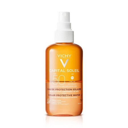 Vichy Capital Soleil Eau solaire pour un bronzage SPF 50, 200 ml