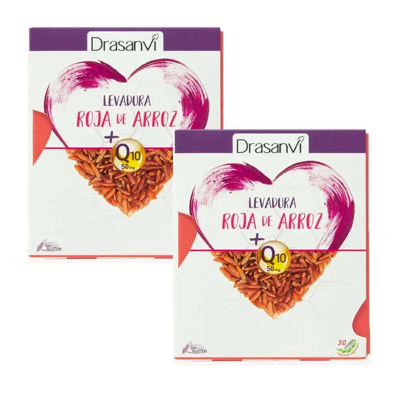 Drasanvi Rode Rijst Gist (2,9 Mg Monacolin K) Co-enzym Q10, 2X30 Capsules