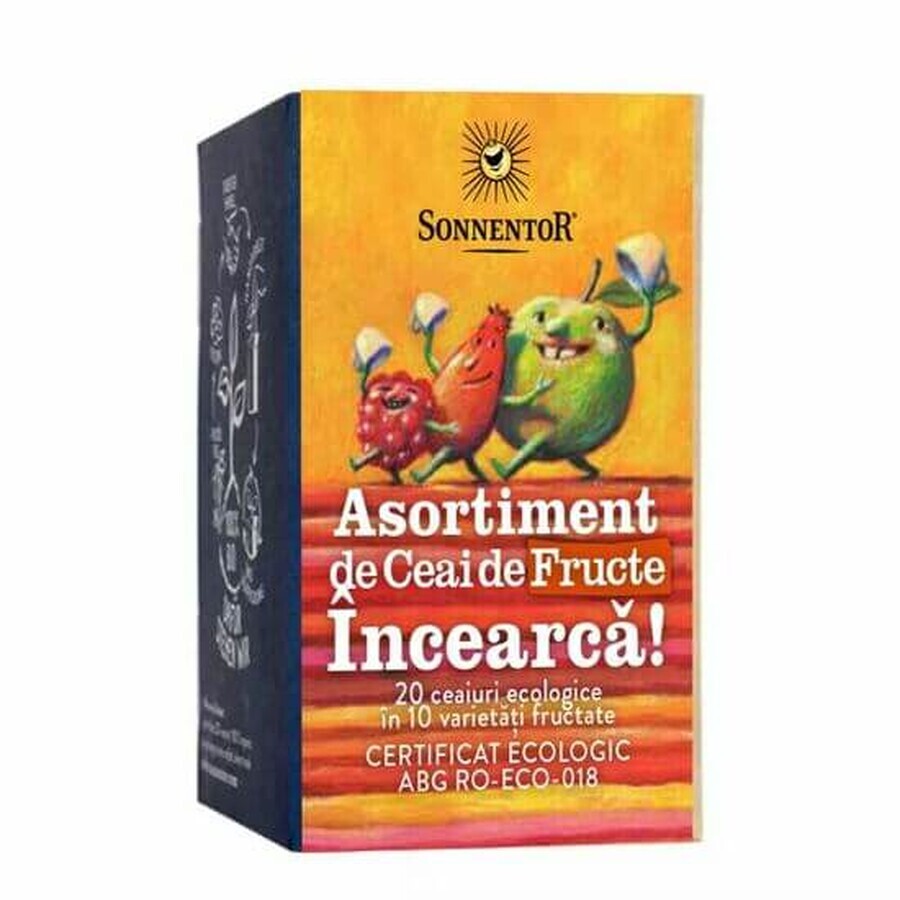 Assortiment de thé aux fruits Try it, 20 sachets, Sonnentor