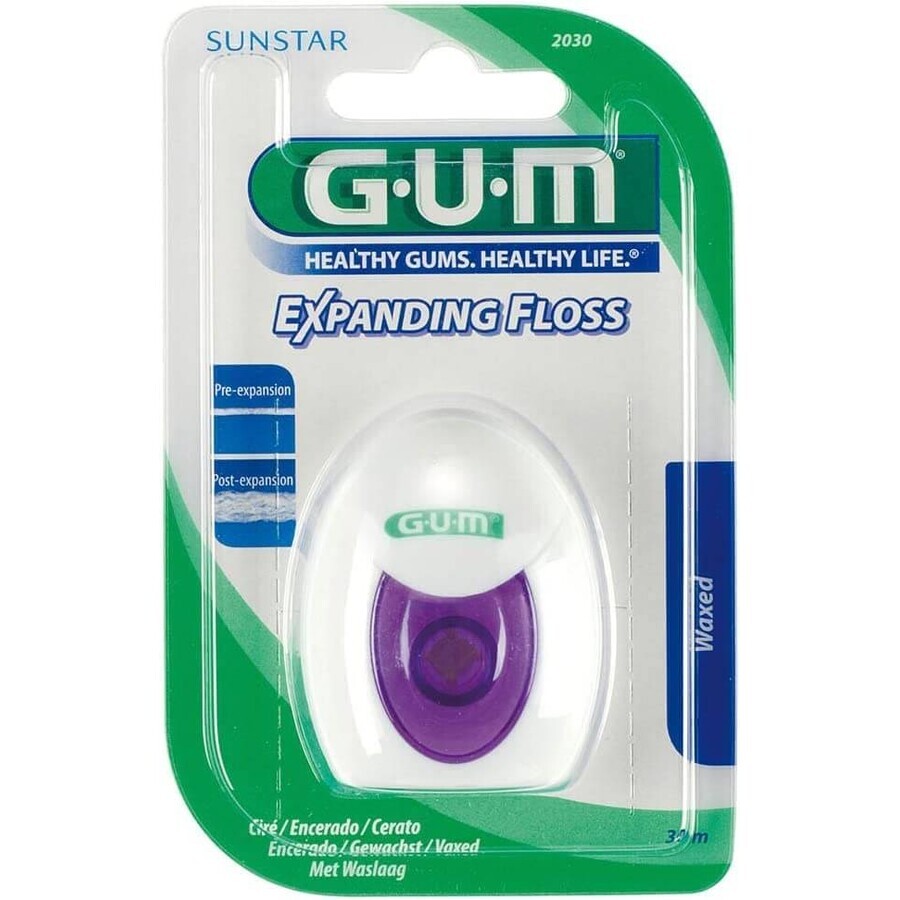 Dental Floss - Expanding Floss, Waxed, 30 m, Sunstar Gum