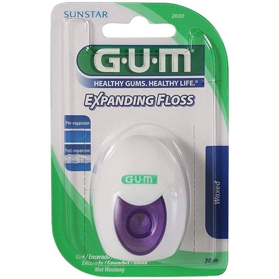 Dental Floss - Expanding Floss, Waxed, 30 m, Sunstar Gum