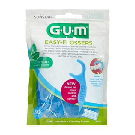 Easy Flossers mint flavored dental floss, 30 pieces, Sunstar Gum