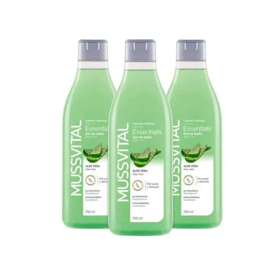 Mussvital Essentials Aloe Vera Badegel 3 Einheiten x 750 ml