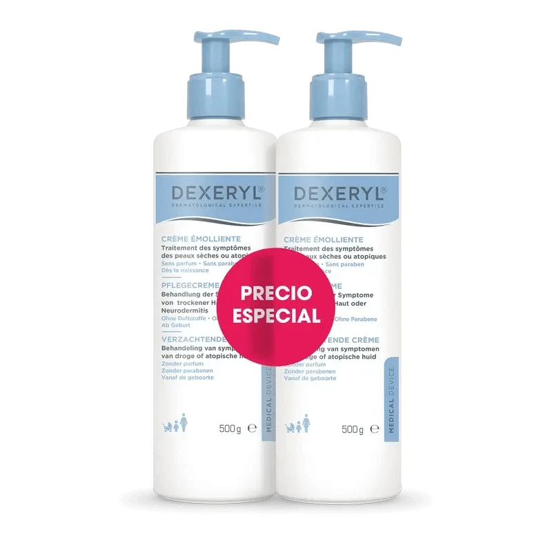 Dexeryl Kit Duo Emolliërende crème , 2 x 500 gr