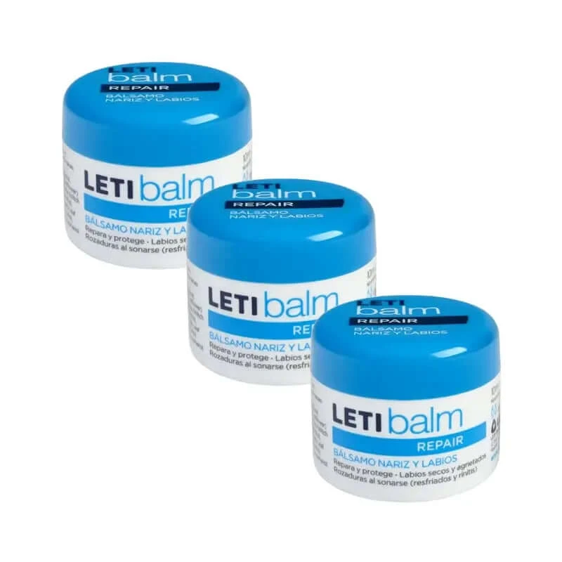 Letibalm Herstelbalsem voor neus en lippen, 3X10 ml