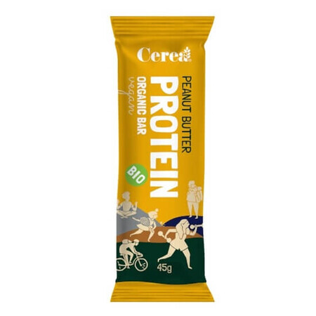 Organic protein bar with peanut butter, 45 g, Cerea