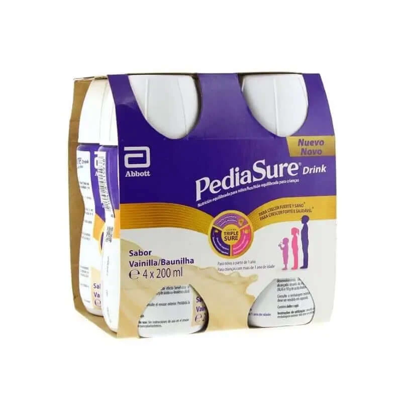 Pediasure Drink Vanille Drink Kids, 4 flesjes x 220 ml