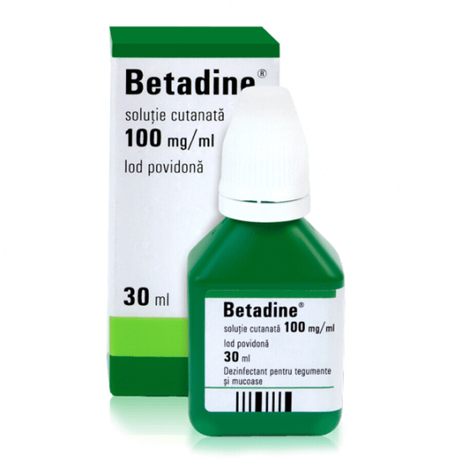 Betadine-oplossing, 30 ml, Egis Pharmaceuticals