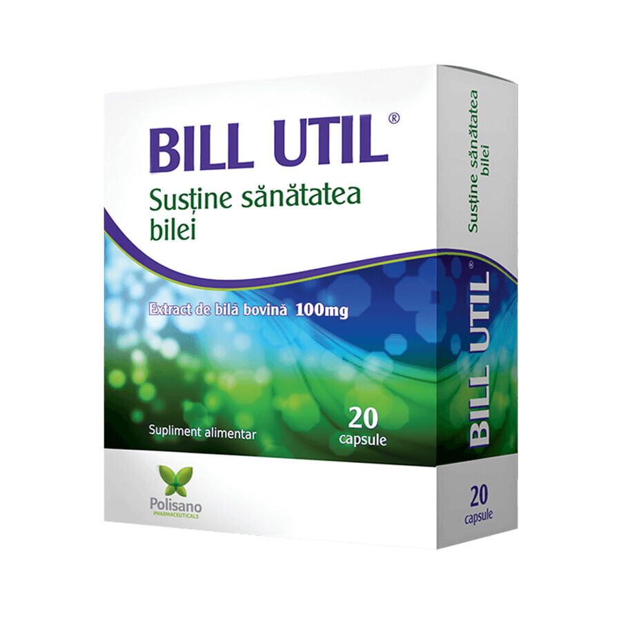 Bill Useful with bovine bile extract, 20 capsules, Polisano